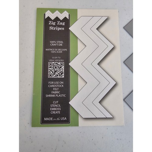 Poppy Stamps Zig Zag Stripes Steel Craft Stamp Border style 1894 - Picture 2 of 3