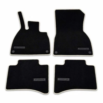 Original AMG Mercedes Fussmatten 4 Teilig Set EQS V297 297 "AMG" schwarz Designo - Bild 1 von 4