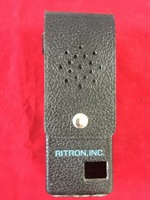 RITRON HANDHELD RADIO LEATHER HOLSTER Swivel Belt Loop 7½x2¾x1⅝ Walkie Talkie