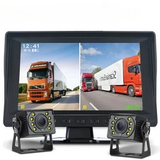 2Channel 7" IPS Screen Car Truck Bus AHD DVR Monitor with Digital Video Recorder