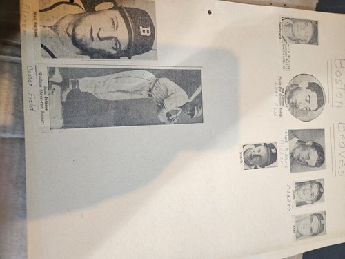 Ritagli di giornale baseball anni 50 da album per bambini - Foto 14 di 21