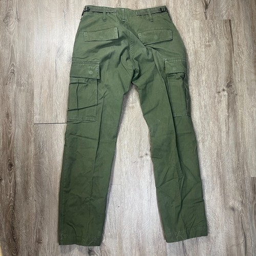 Vintage US Military Jungle Fatigue Cargo Hose 31x30 OG 107 grün Klasse 1 Vintage - Bild 2 von 9