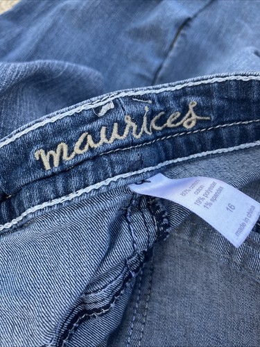 Maurices Jeans Womens Size 16 Bootcut Heavy Stitch Bling Cotton Blend Rodeo Vibe - Picture 4 of 14