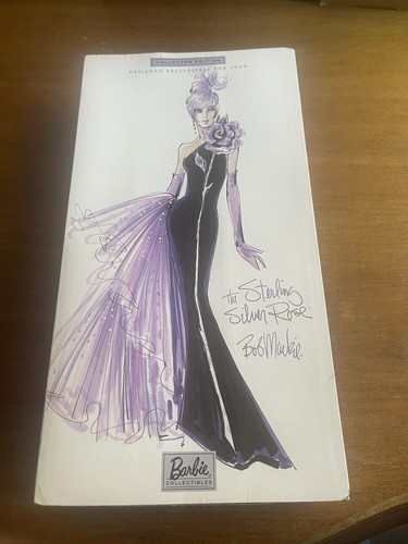 Neu Barbie Bob Mackie Avon The Sterling Silver Rose Collector Edition Puppe 53865