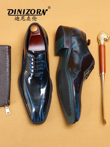 Pointed Shoes Men's Genuine Leather 2025 New British Business Dress Oxford Shoes - Picture 5 of 26