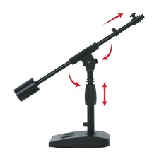 Gator Frameworks Short Weighted Base Microphone Stand with Telescopic Boom Ar...