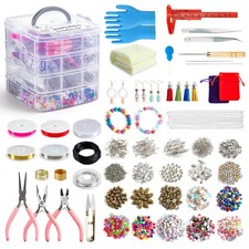 Jewelry Making Kit, 1960 pcs, Supplies Includes Beads, Multicolor