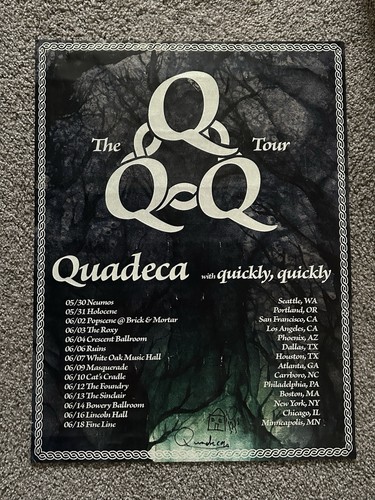 SIGNED Quadeca QQQ Tour Poster IDMTHY 18x24 - Picture 2 of 11