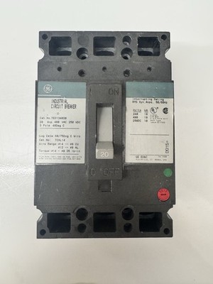 GE Ted134020 Circuit Breaker 20A 480VAC 250VDC