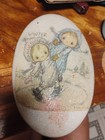 Vintage Betsy Clark Kids Winter In Pajamas Art Decoupage Plaster Wall Decoration