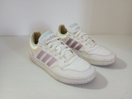 Adidas Hoops 3.0 Sneakers donna bianche viola scarpe numero 39.5 - Foto 5 di 15