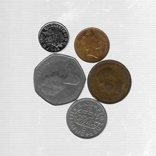 5 Coins from the Great Britain