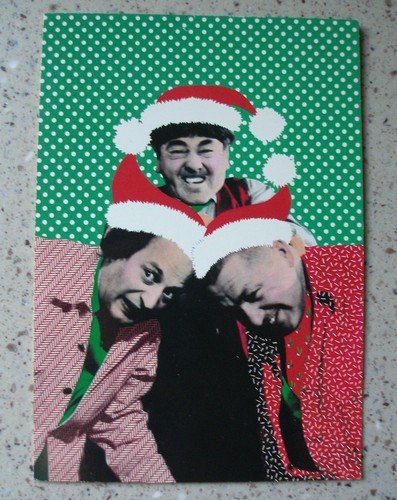 1985-88 Vintage Norman Maurer 3 Stooges Weihnachtskarten, Set 5 Karten - Bild 2 von 10