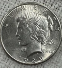 1925 SILVER PEACE 1 DOLLAR  COIN AU/MS