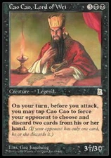 Light Play, English MTG Regular Cao Cao, Lord of Wei Portal Three Kingdoms Magic