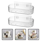  2 Pcs Shower Storage Shelf Bathroom No Drill Wall Drilling Organizer