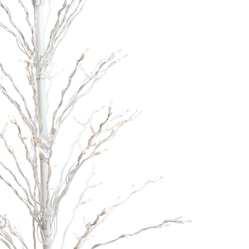 Northlight 4' Blanco Iluminado Navidad Cascada Ramita Árbol Exterior Patio Decoración Transparente - Imagen 10 de 11