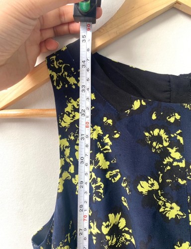 MARCS Dress Size M/10 Approx Shift Sleeveless Women’s Blue Yellow Designer - Picture 4 of 9