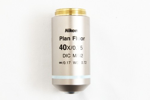 Lente objetivo microscopio Nikon Plan Fluor 40x/0,75 DIC M/N2 ∞/0,17 WD 0,72 - Imagen 2 de 9