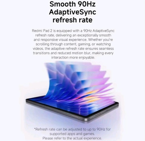 😍New Sealed, Xiaomi Redmi Pad 2, 8GB+256GB 11" 90Hz 2.5K 9000mAh, Grey RRP £250 - Picture 4 of 7