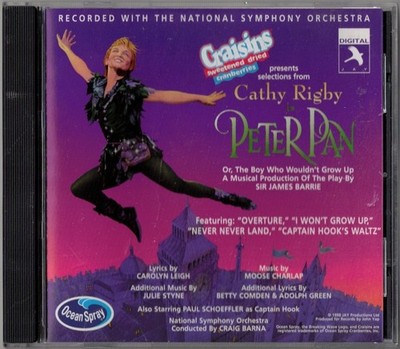 CRAISINS Presents Selections from Peter Pan [1998 Jay Records] CD (Cathy Rigby)
