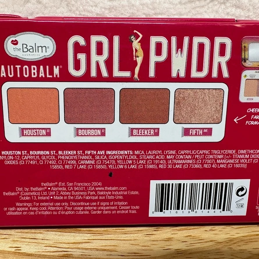 Paletas de mejillas Autobalm GRLPWDR Houston/Bourbon/Bleeker/Fifth - The Balm ISPY  Foto 3 de 4