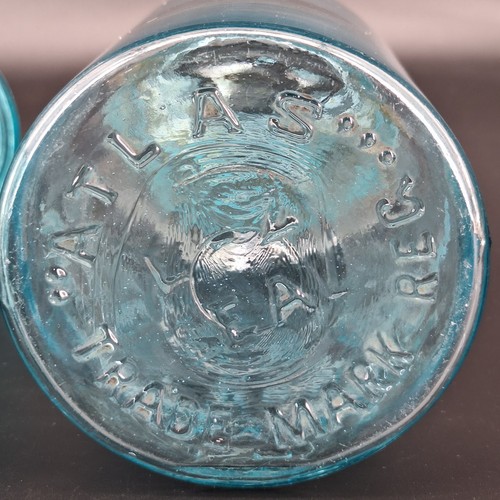 Lote De Colección De 2 Tarros De Conserva Azul 1 Bola Ideal #6 Y Sello Atlas E-Z - Imagen 8 de 10