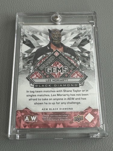 2024 AEW Black Diamond Lee Moriarty Squared Circle Gems 05/25 Red Parallel - Picture 2 of 2
