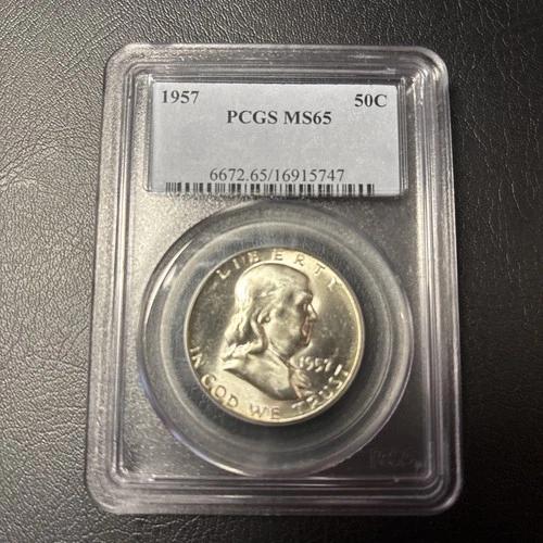 1957-P Franklin Half Dollar - PCGS MS65 - Gem BU Beauty!