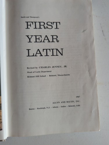 First Year Latin by Charles Jenney Vintage 1966 Learn Latin Belmont MA - Picture 6 of 11