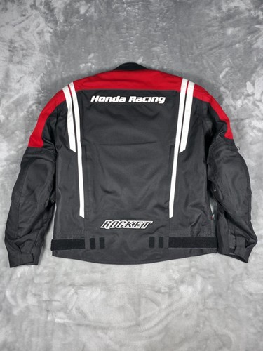 Joe Rocket Jacket Mens Medium Honda Racing Red Black Motorcycle Moto Riding Pad - Foto 9 di 11