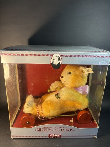 Vintage Steiff Museumssammlung Baby Bär mit Wagen Replika 1939 0135/20 - Bild 1 von 24