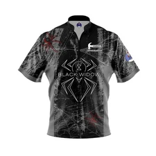 Custom Name Hammer Black Widow Black Grey Grunge Bowling Jersey - Size S-5XL