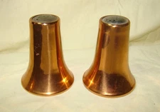 Vtg Coppercraft Guild Copper Salt Pepper Shaker Set 3"