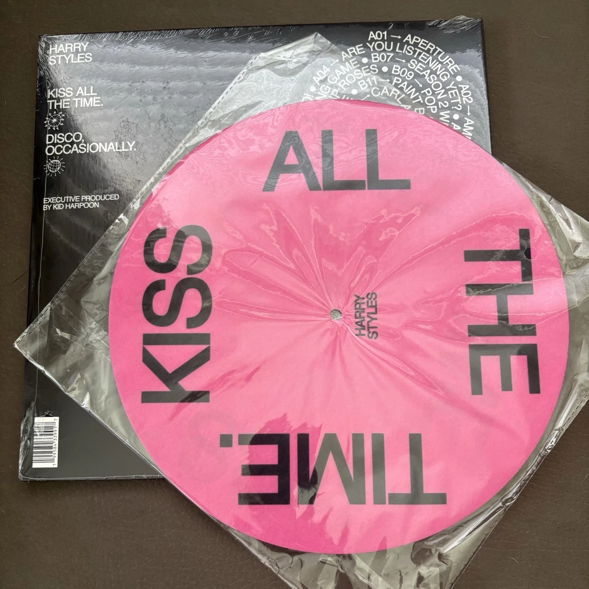 Harry Styles Kiss All the Time exclusive pop blue vinyl + blue/pink slip mat New