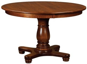 Details About Amish Round Pedestal Dining Table Clic Solid Wood Traditional Furniture New