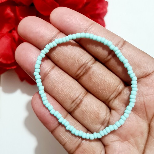 Handmade 3mm Seed Bead Stretch Stacking Bracelets VARIOUS COLOURS TO CHOOSE FROM - Picture 17 of 42