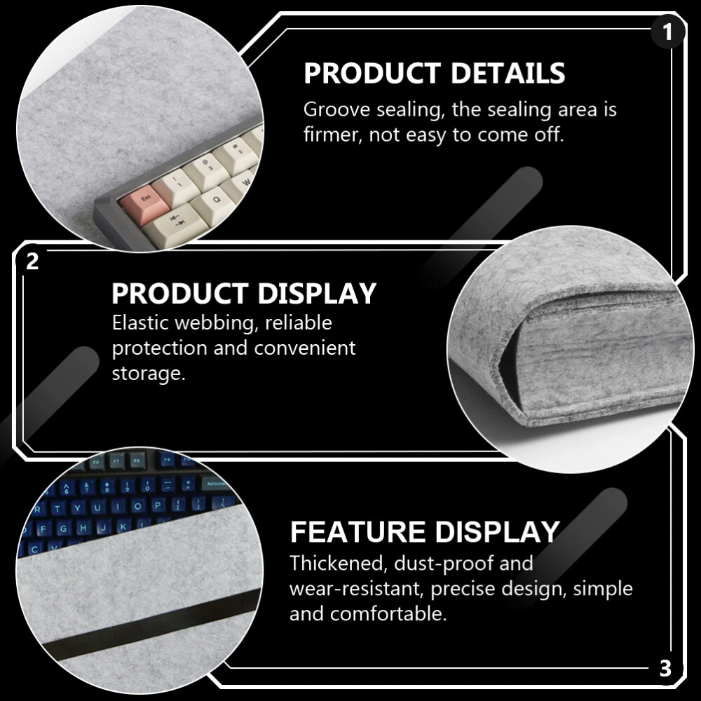 Durable PU Mechanical Keyboard Storage Bag with Precise Design