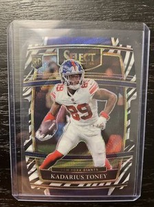 Kadarius Toney 2021 Panini Select  Zebra  Concourse Level Die Cut Rookie Giants