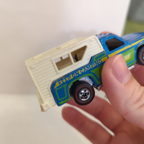 Vintage 1974 Hot Wheels Redline Backwoods Bombe KEEP ON CAMPING LKW blau weiß - Bild 13 von 16