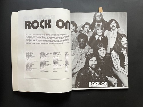 ROCK ON MUSIC BOOK VINTAGE 1975 MUSIC BOOK WITH PHOTOS 64 PAGES UK ISSUE - Bild 3 von 4