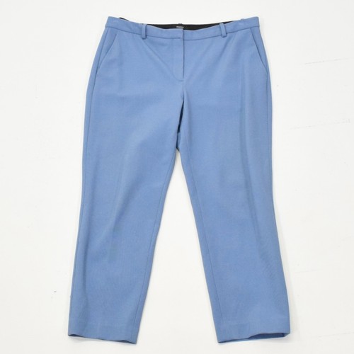Pantalones al Tobillo Theory 10 Azul Elastizados Piqúe Tejido Ajustado Pantalones de Sastre - Imagen 2 de 7