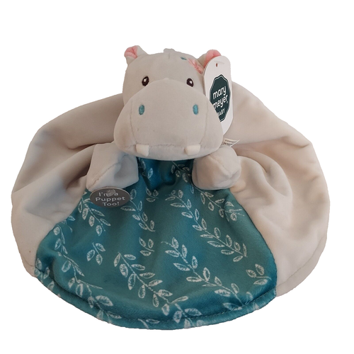 Mary Meyer Baby Puppet Lovey Jewel Hippo 9" Diameter NEW NWT Plush