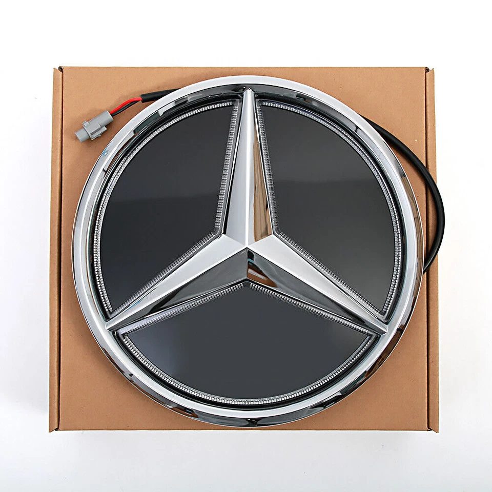 Front Grill LED Star Emblem Silver Badge For Mercedes Benz 2015-2019 GLC GLE GLS Foto 2 de 4