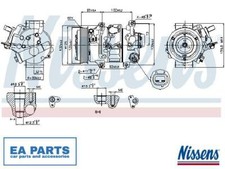Compressor, air conditioning for TOYOTA NISSENS 89314