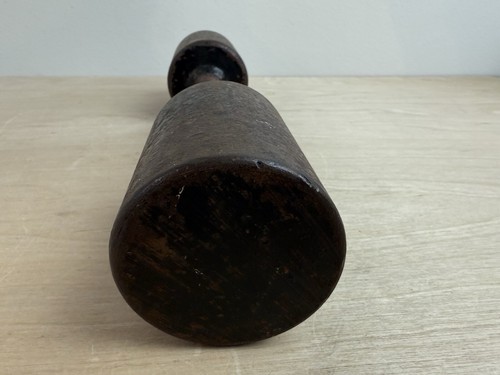 RARE Set of 17 Pound Dumbells Iron 14" Long 6" Wide 1" Diameter Grip - Unusual - Picture 9 of 18