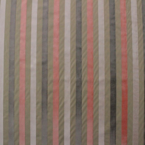 DURALEE HAMILTON TESSUTO MULTIUSO RIGHE VELLUTO ROSA NATURALE DA CANTIERE 55"W - Foto 1 di 4