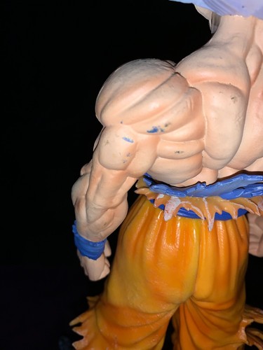 JAPAN Anime: KAKAROT White Hair Goku 12" Model Statue +Base Comic Toy Collect - Picture 6 of 8