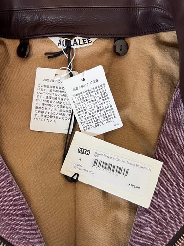 Auralee Washed Canvas Jagdjacke - Größe 4 - Lila - NEU - Made in Japan - Bild 8 von 10
