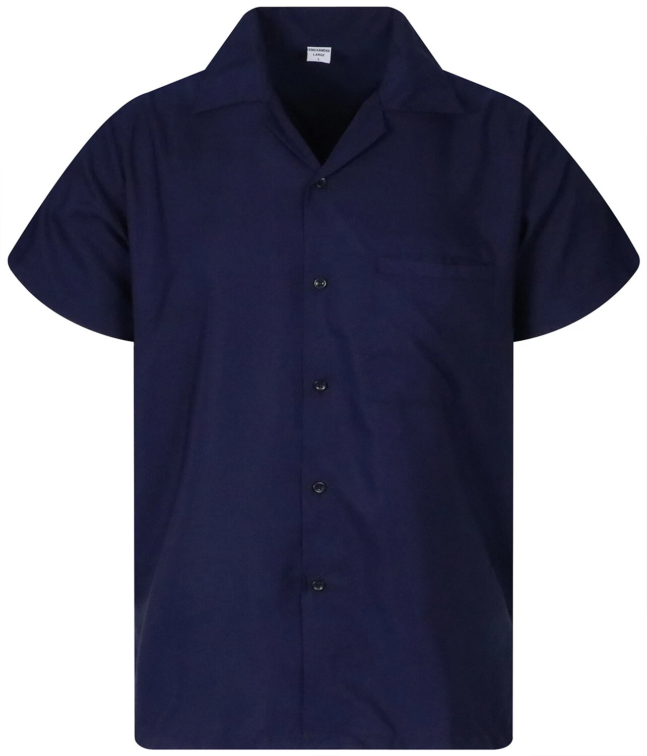 Funky Hawaiian Shirt Blanc Navy Blue